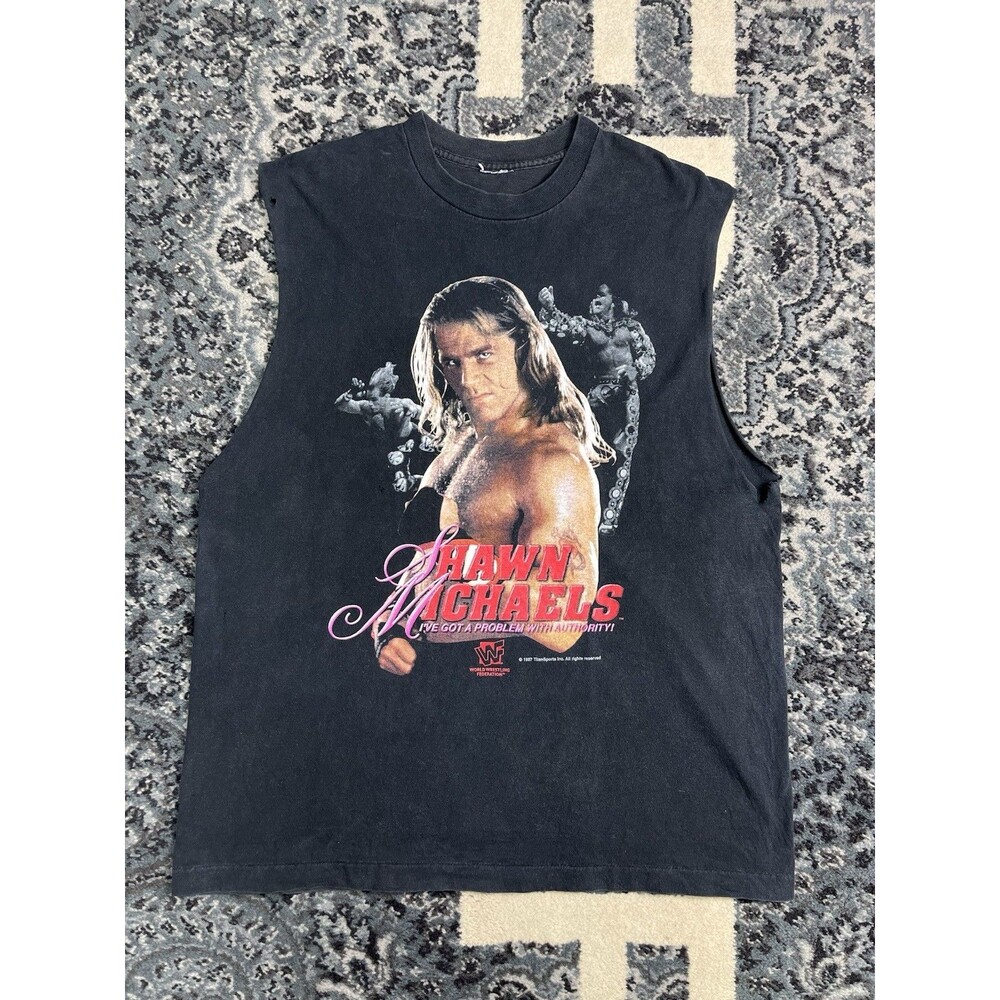VTG Shawn Michaels Problem With Authority WWE WWF 1997 Size XL EUC Tank Top